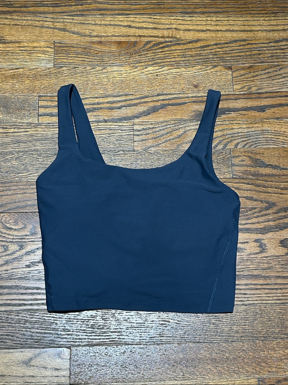 Everyday Scoop Neck Crop Tank Top - Black